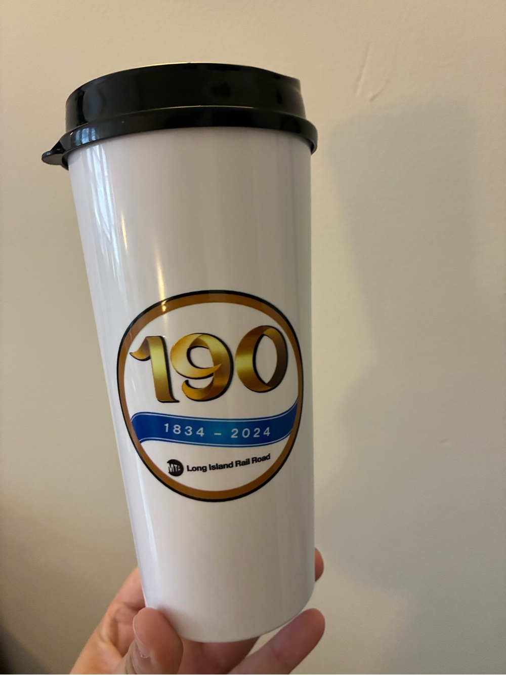 Long Island Railroad Plastic Travel Mug New - 190 Years Anniversary 2024 NYC
